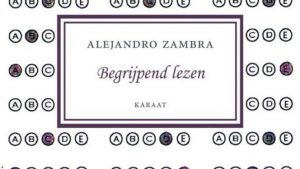 Begrijpend lezen, voorpagina van boek van Zambra