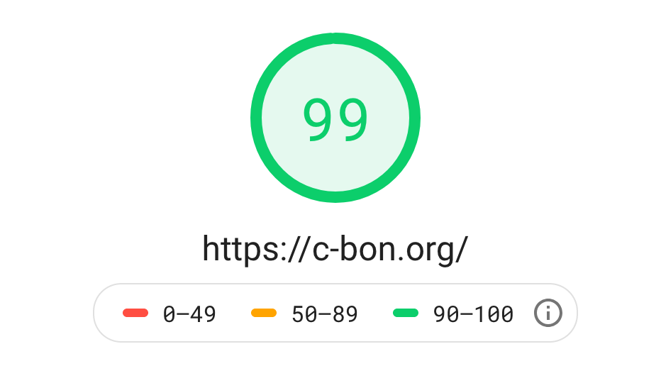 Ik heb nog geen nieuwe website nodig. Mijn score van 99 is subliem.
